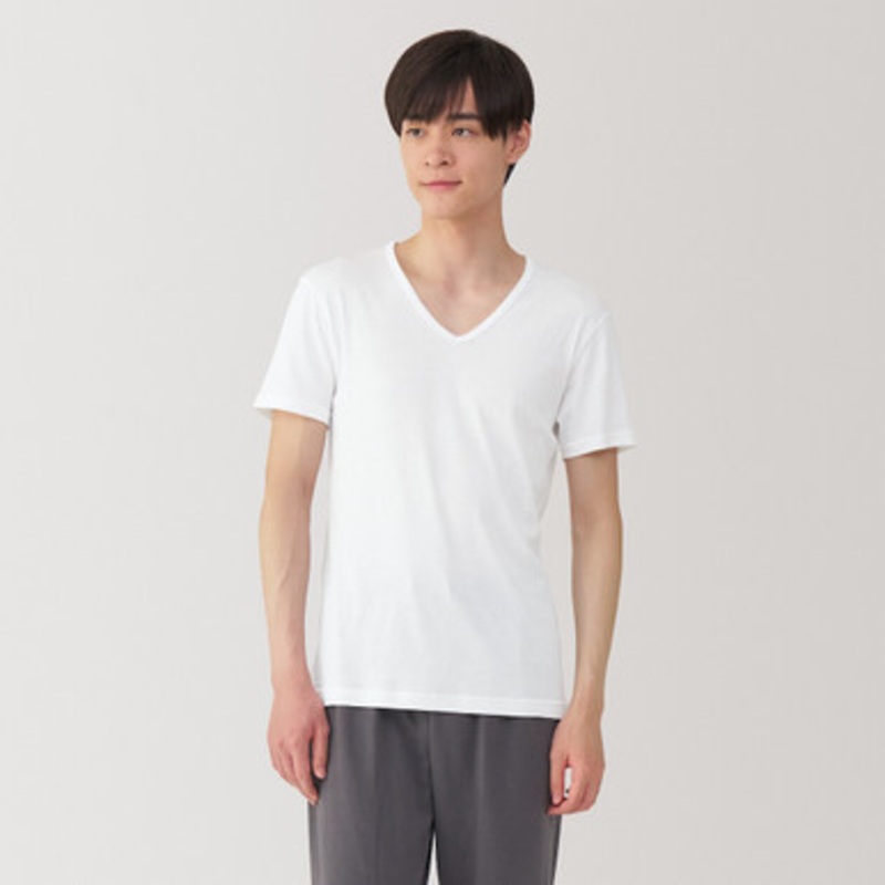 Men's MoistureWicking Cotton V neck TShirt