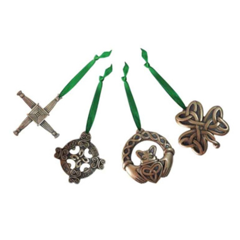 Bronze Irish Christmas Tree Ornaments