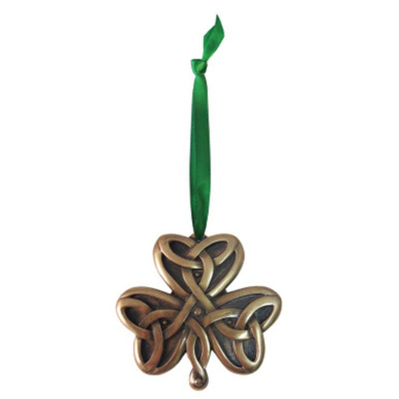 Bronze Mini Irish Shamrock Hanging Ornament