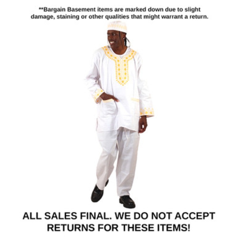 DAMAGED Kwame Gold Long-Sleeve Pant Set