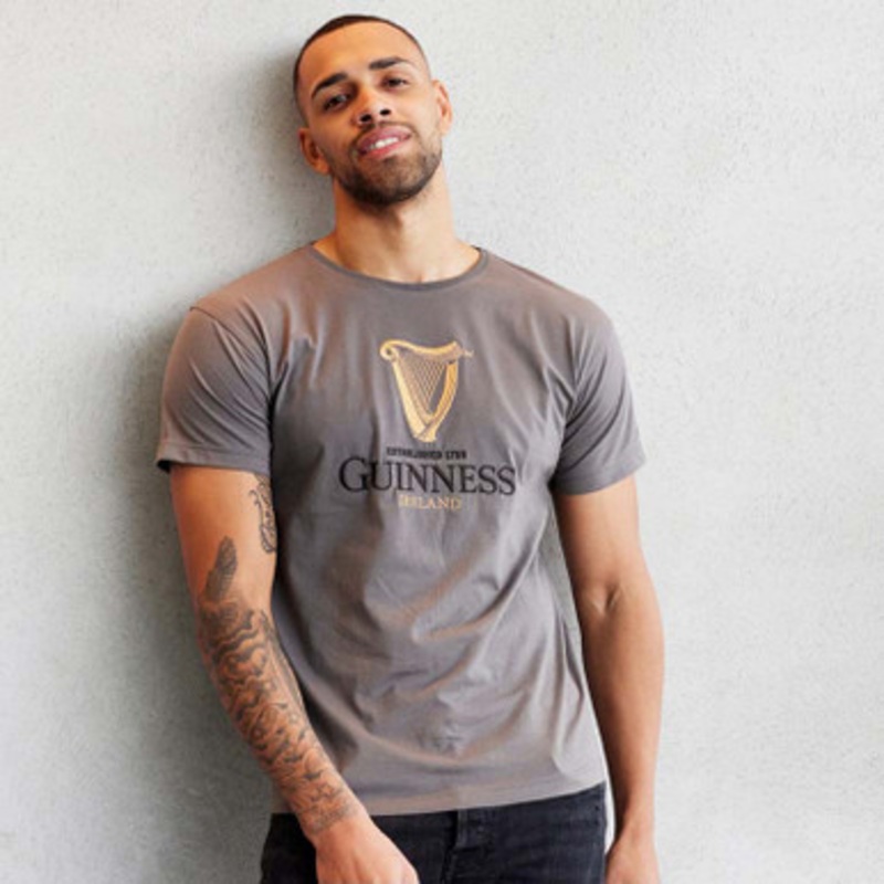 Grey Guinness  Harp Men's T Shirt