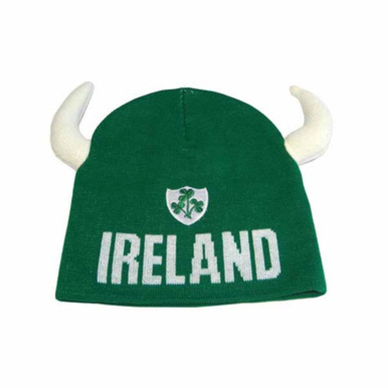 Ireland Adult Knit Hat with Viking Horns