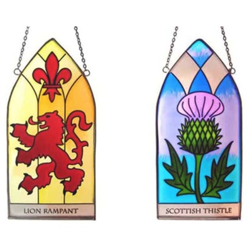 Scotland Gothic Stained Glass Panels Set