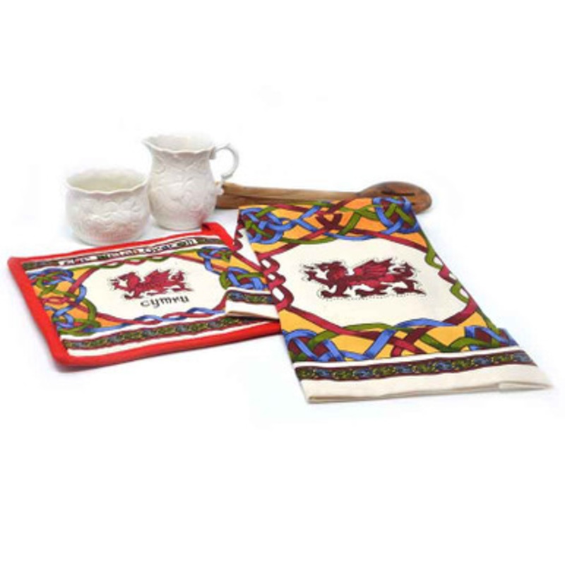 Welsh Tea Towel & Dragon Pot Holder