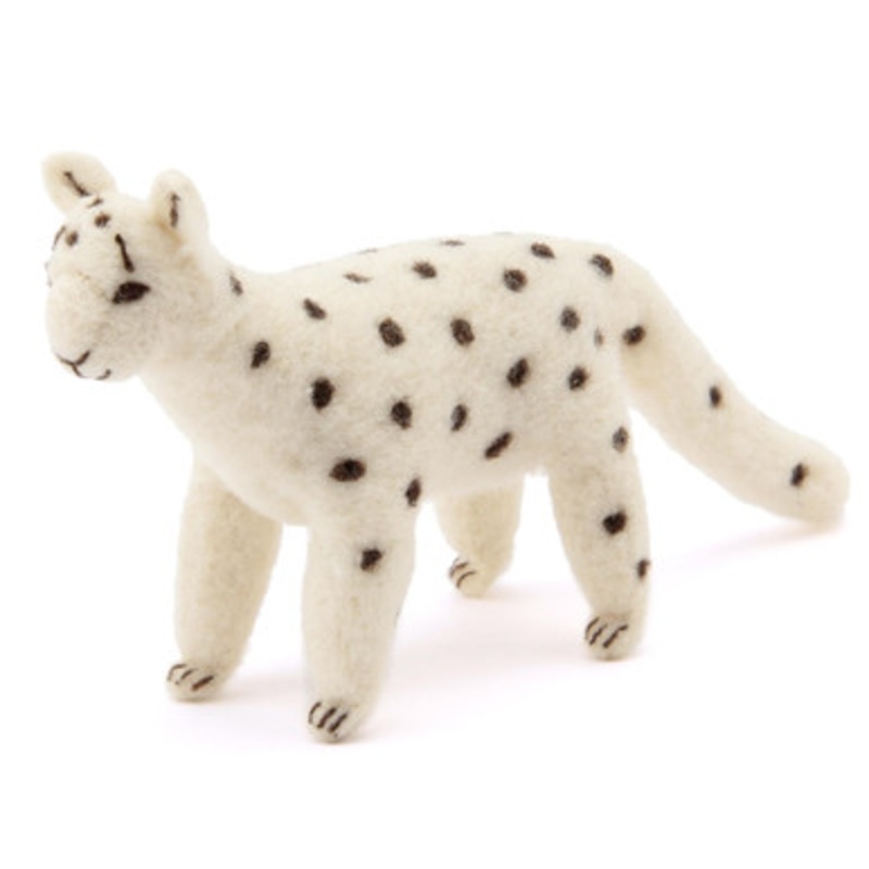 Wool Felt Animal Snow Leopard