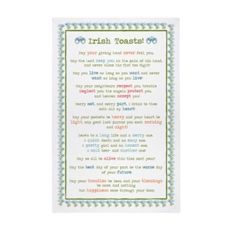 Irish Toast Shamrock Kitchen Towel