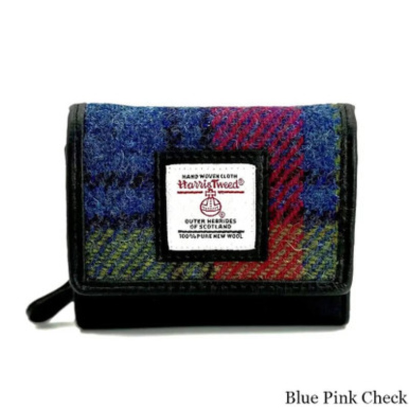 Ladies Harris Tweed Trifold Zip Purse