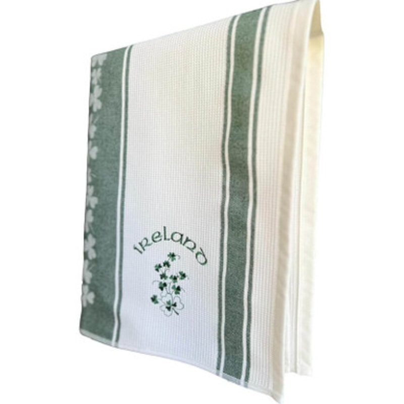 Waffle Embroidered Tea Towel