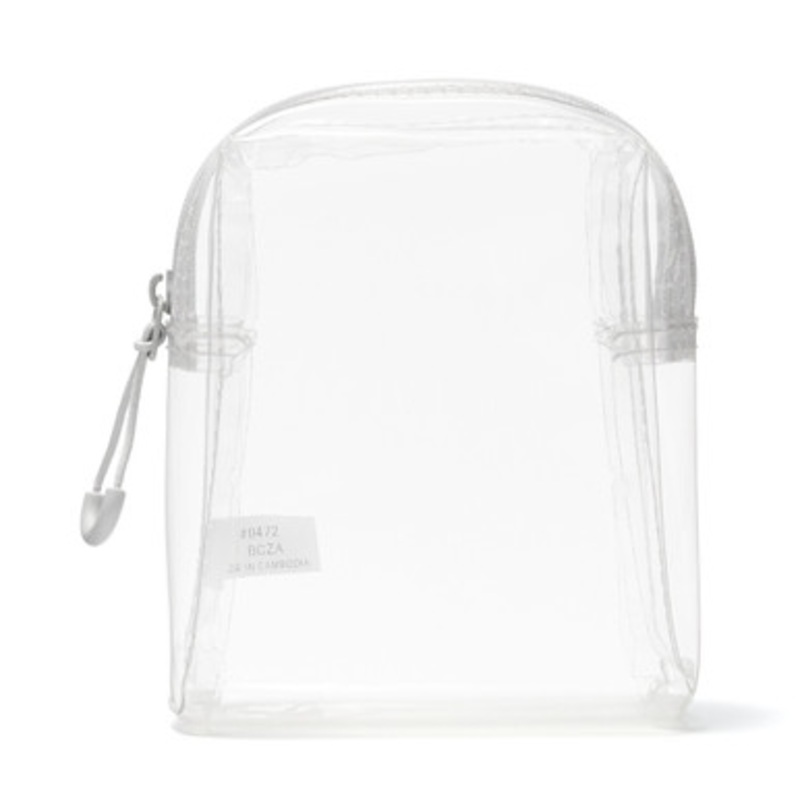 Clear Toiletry Bag  Travel Pouch 12 x 10 x 4 cm