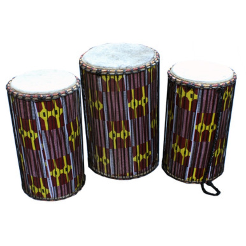 Ghanaian Dun Dun Drums (Set Of 3) Style4