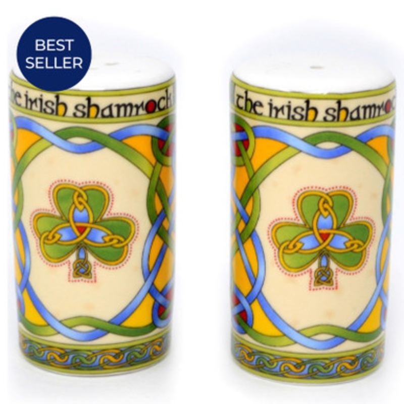 Irish Shamrock Salt & Pepper Set
