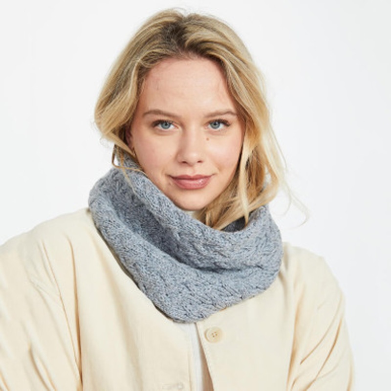 SuperSoft Merino Aran Cable Snood Scarf