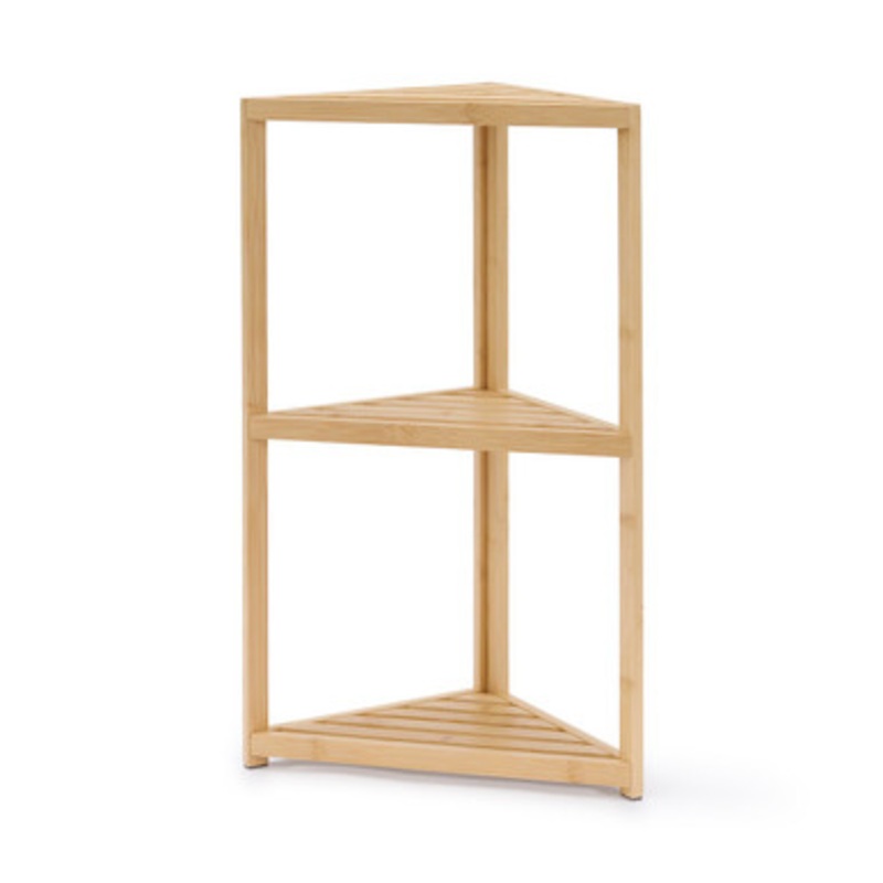 Bamboo Corner Shelf Unit 3 Tier