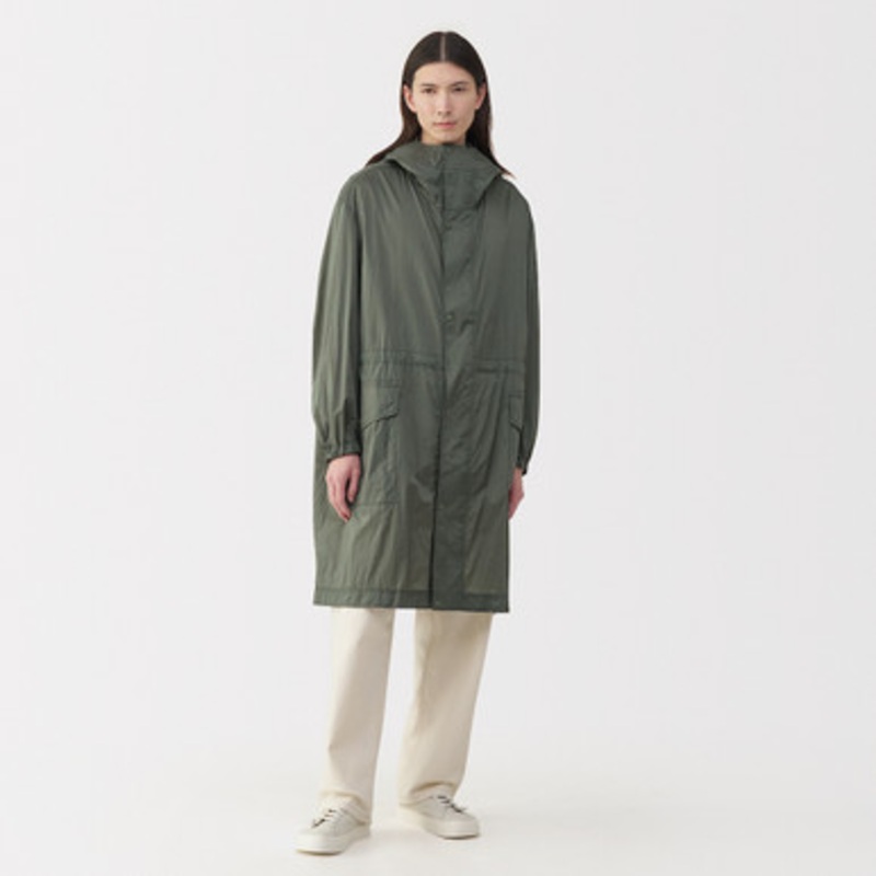 Men's Recycled Nylon WaterRepellent Hooded Coat