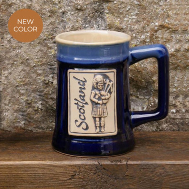 Scotland Piper Stoneware Beer Mug