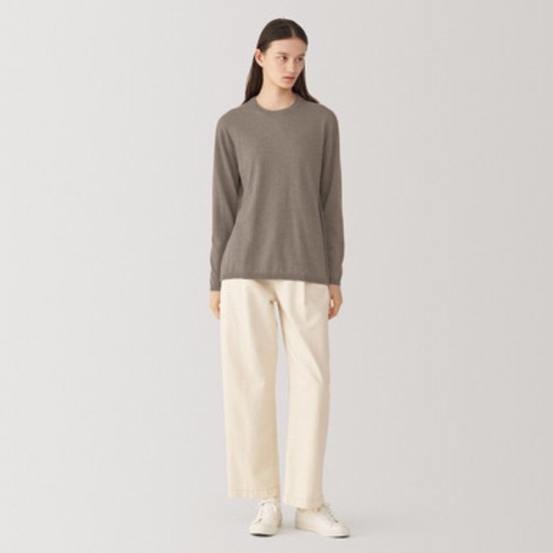 Women's Undyed Cashmere Crew Neck Jumper