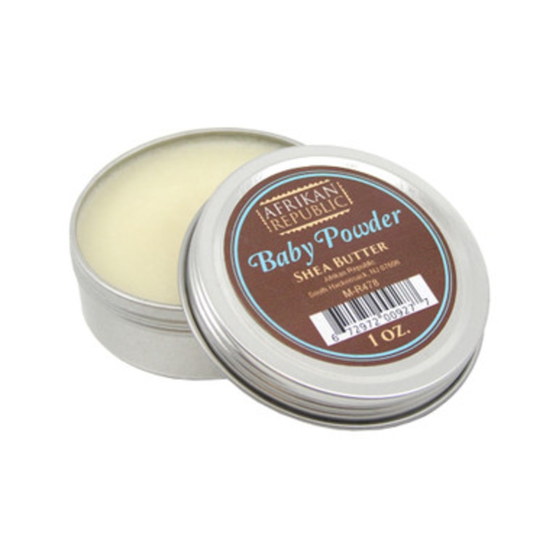 Afrikan Republic: Shea Butter  Baby Powder: 1 oz.