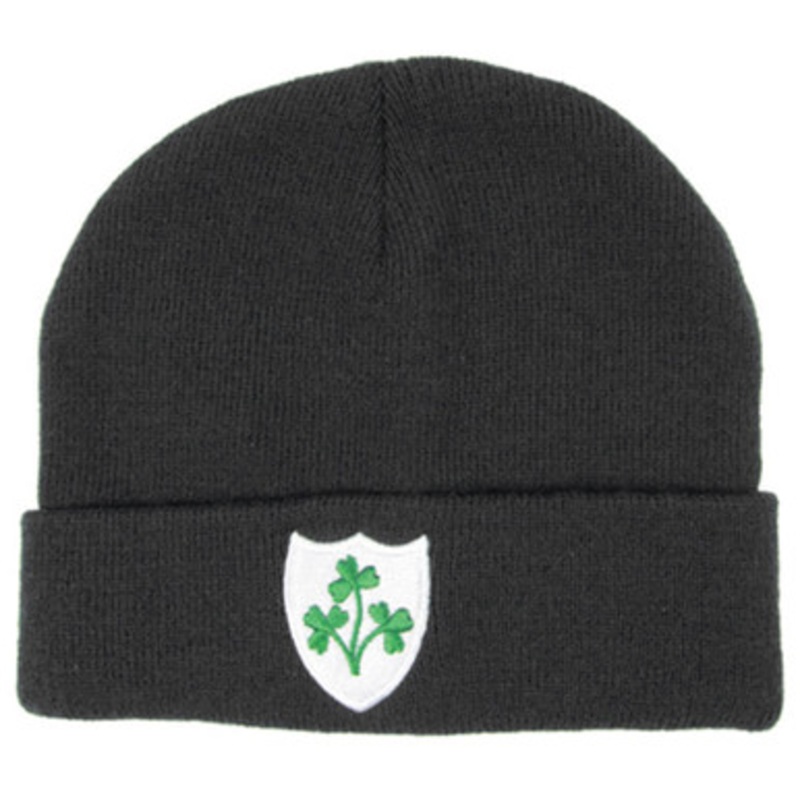 Black Shamrock Ski Hat