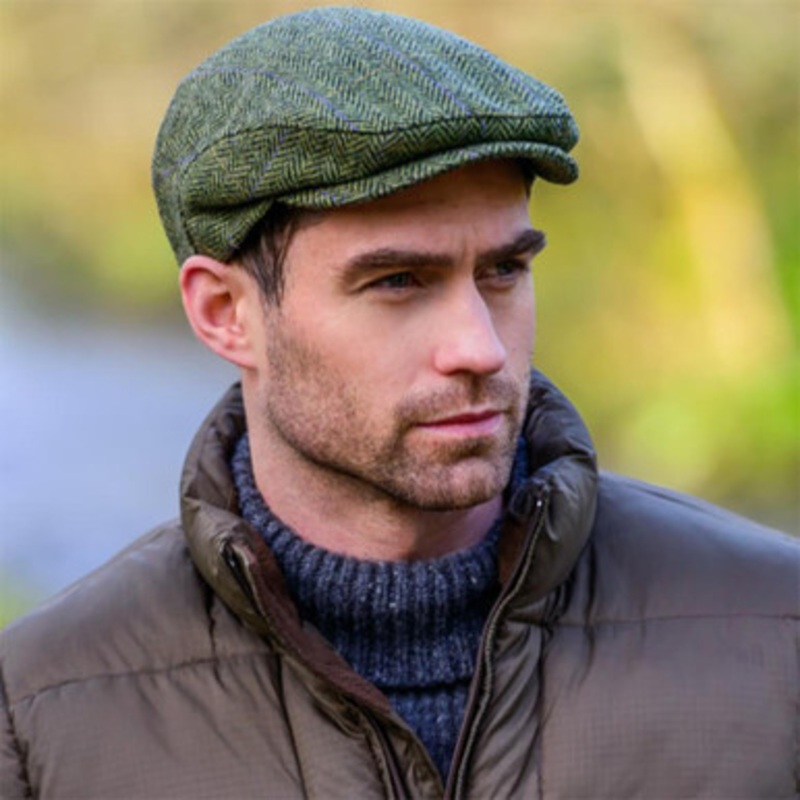 Green Donegal Flat Cap