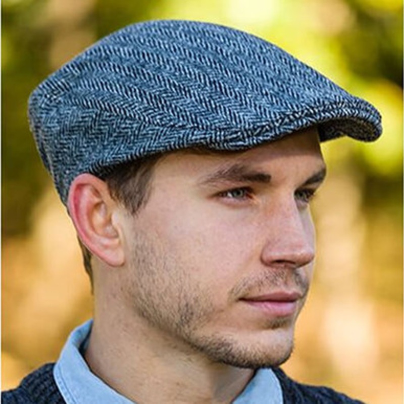 Herringbone Cap Harris Scottish Tweed Donegal Touring