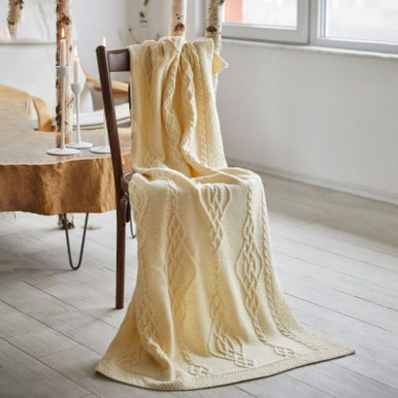 Intricate Celtic Knot Aran Throw