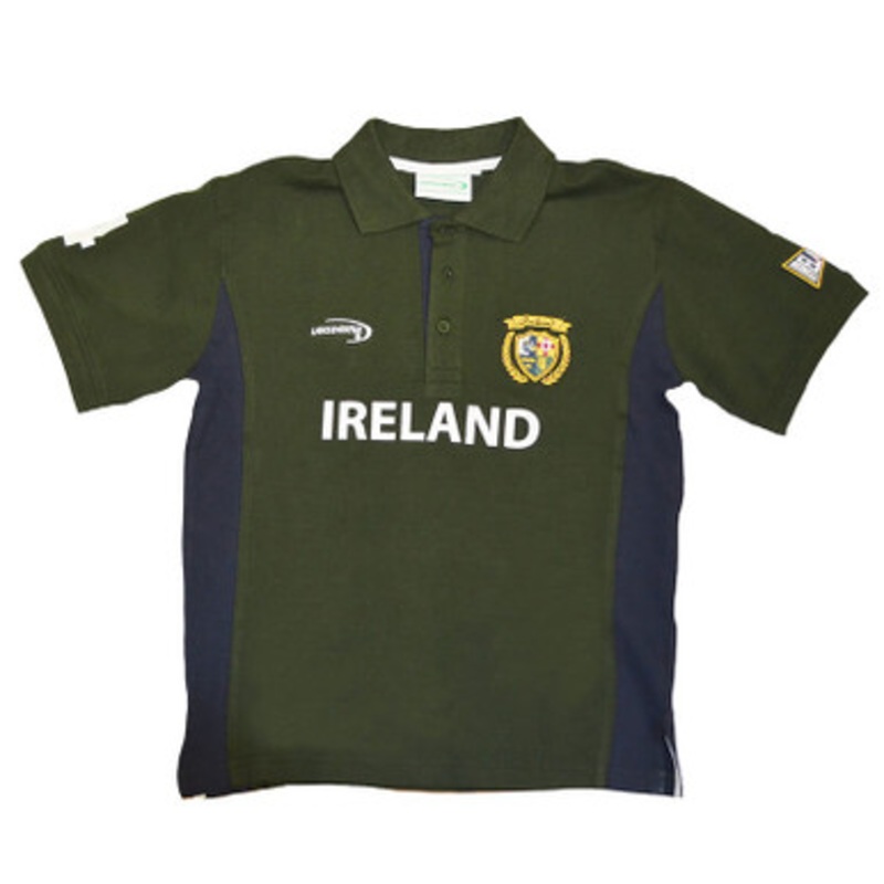 Ireland Kids Green/Navy Polo Shirt