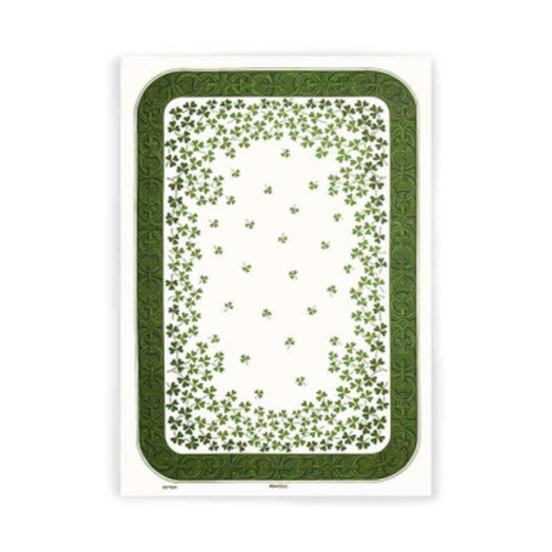 Irish Linen Shamrock Tea Towel