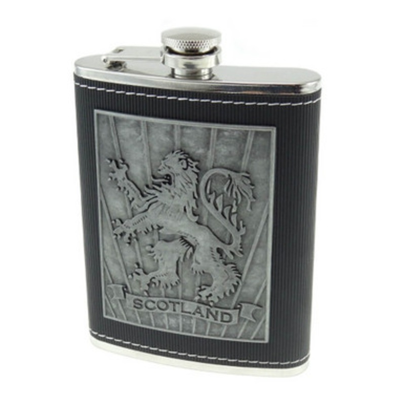 Scottish Lion Rampant Whiskey Hip Flask