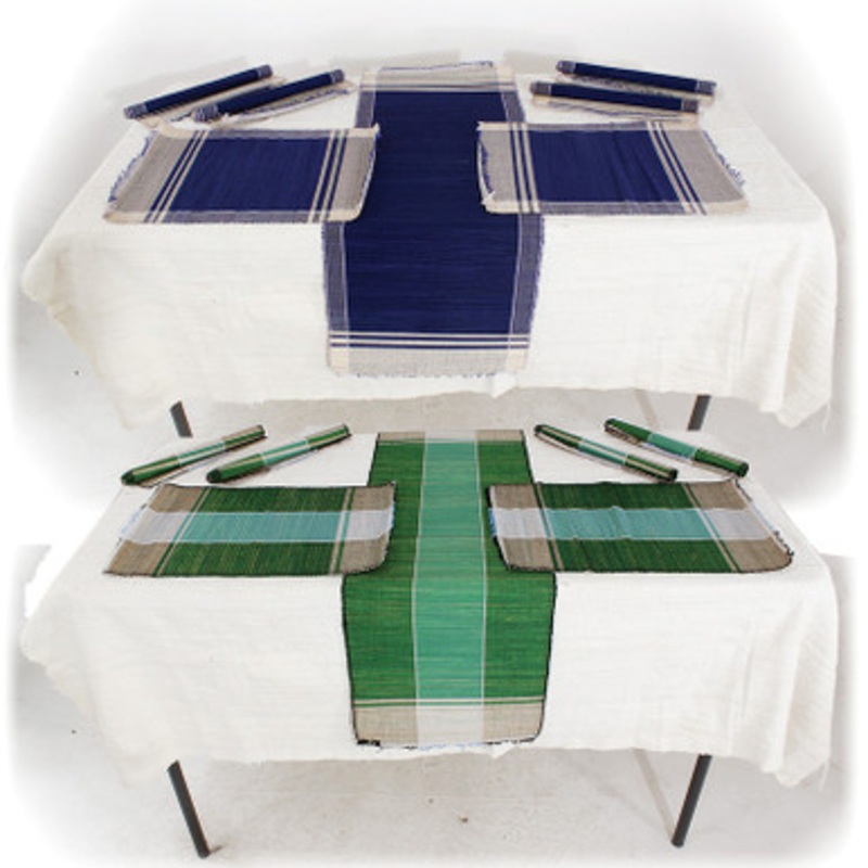 Ugandan Raffia Table Set
