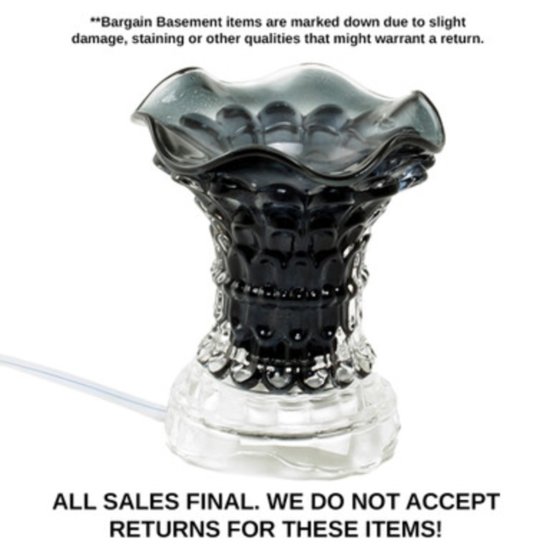 DAMAGED Electric Curved Glass Oil Burner: Black