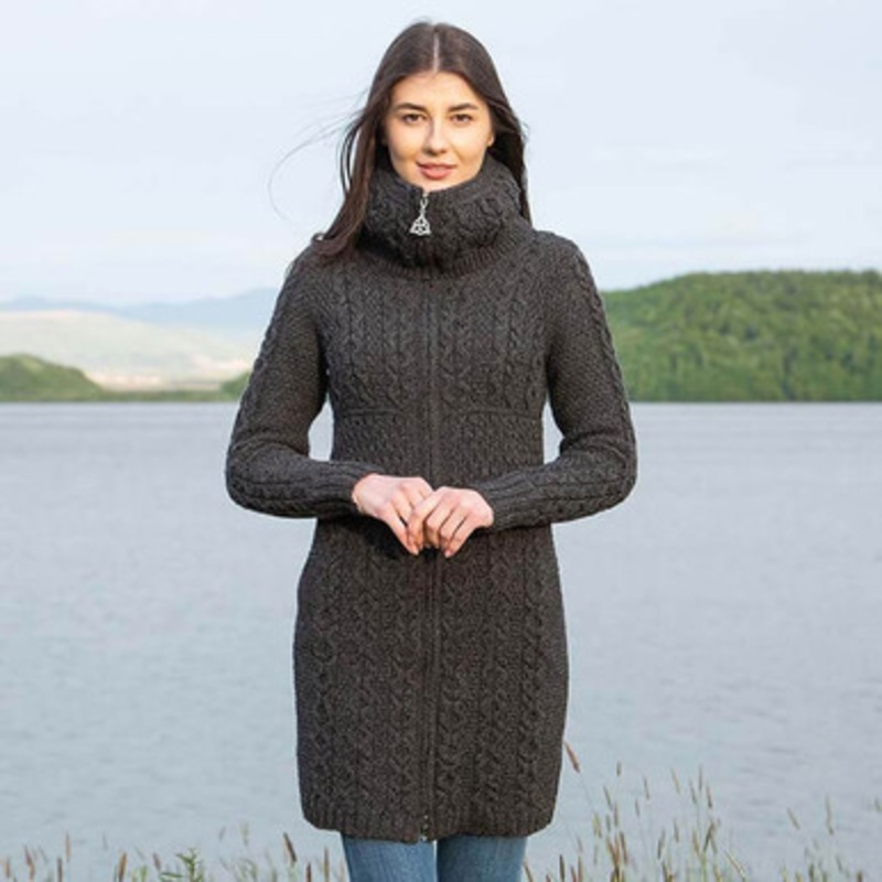 Double Collar Zip Cardigan