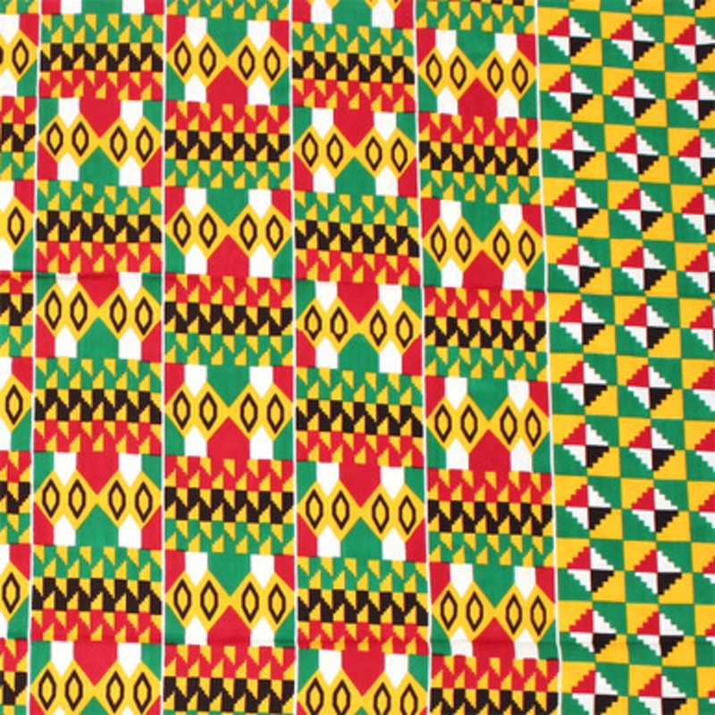 Hexagon Kente Fabric 6 Yards