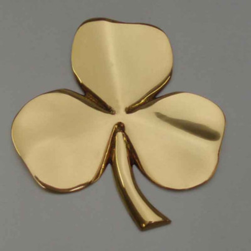 Shamrock Brass Wall Hanging with Irish Blessing