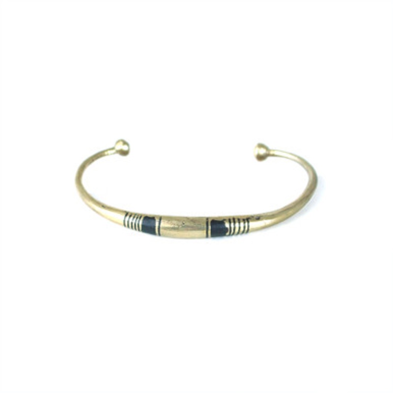 Tuareg Round Blk-Etched Bracelet