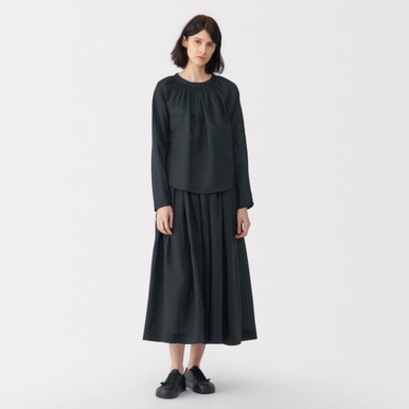 Women's Ramie Gathered Blouse