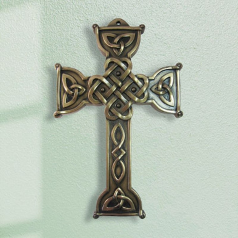 Bronze Plated Celtic Love Cross