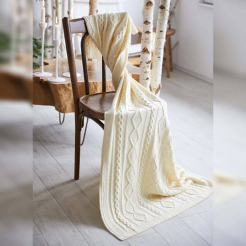 Diamond Irish Wool Throw
