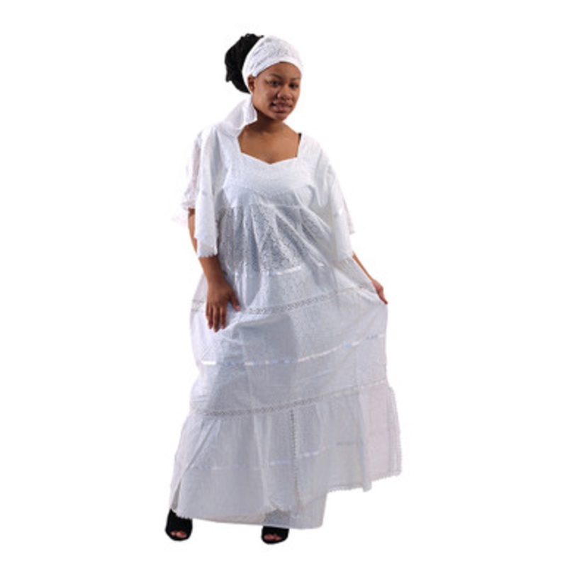 Embroidered Lapa Set - Pure White
