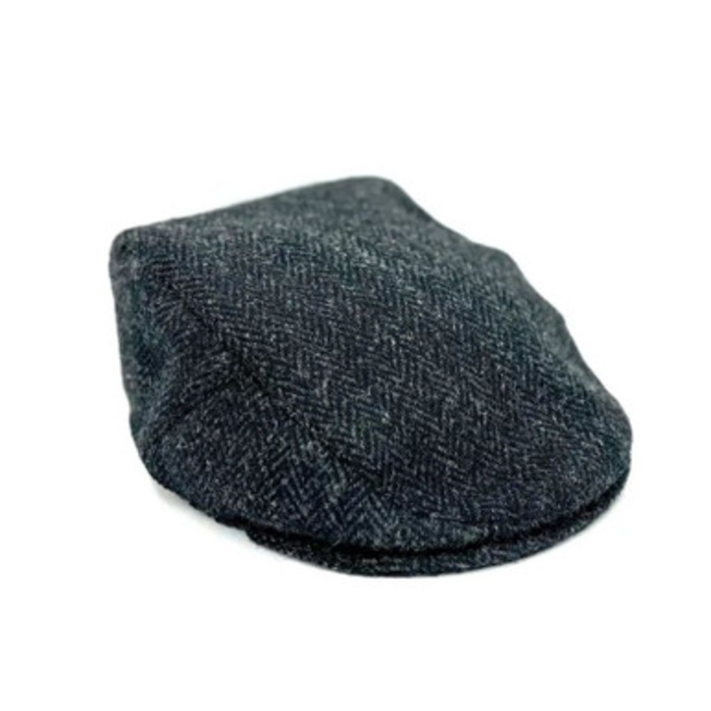 Handcrafted Harris Tweed Herringbone Flat Cap