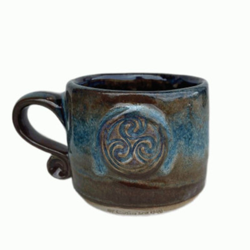 Atlantic Blue Celtic Pottery Mug