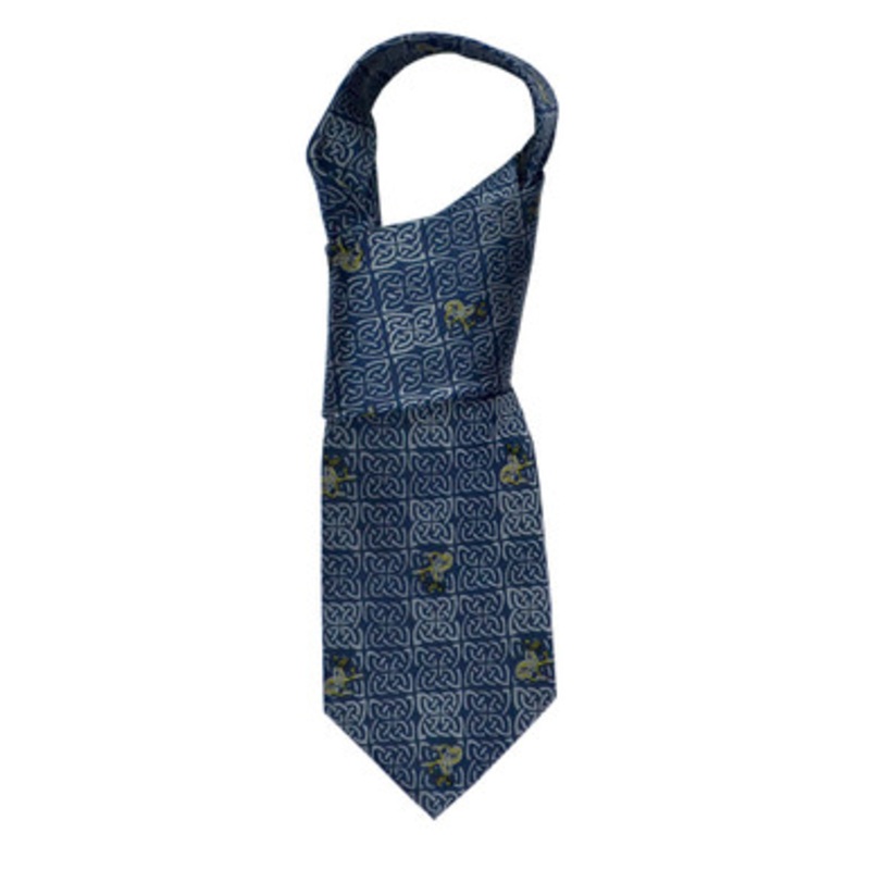 Blue/Navy Book of Kells Dog Silk Tie