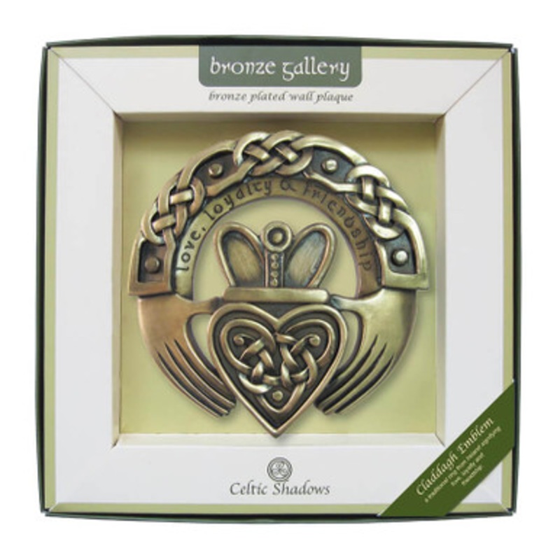 Bronze Plated Claddagh Ring Plaque