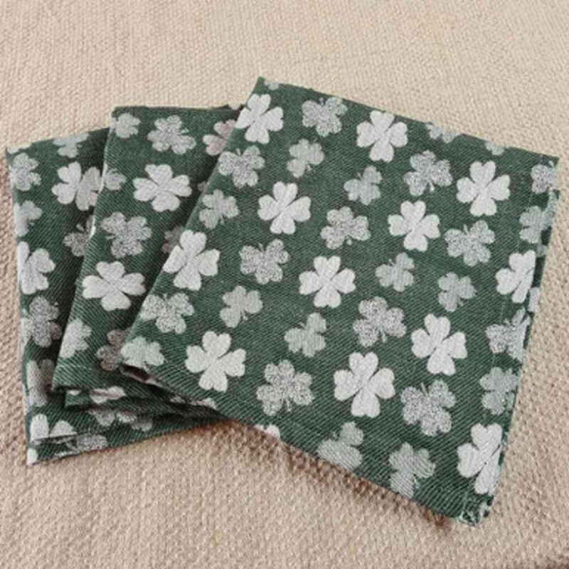 Irish Linen Table Shamrock Napkins