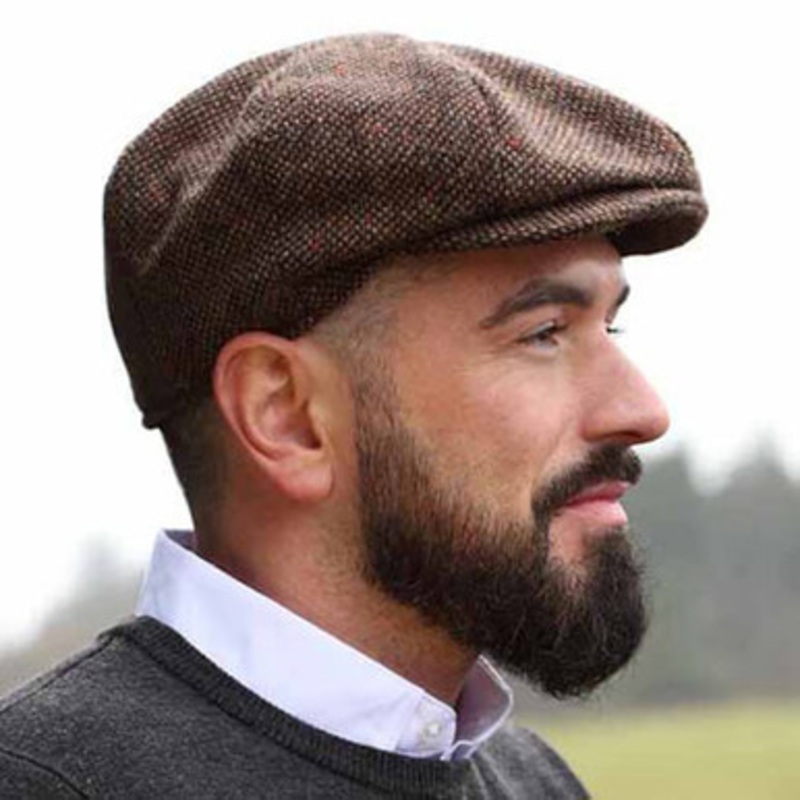 Irish Tweed Eight Piece Cap Salt and Pepper