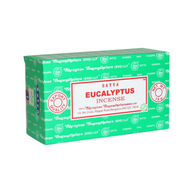 Satya: Eucalyptus Incense - 15g (12-Pack Box)