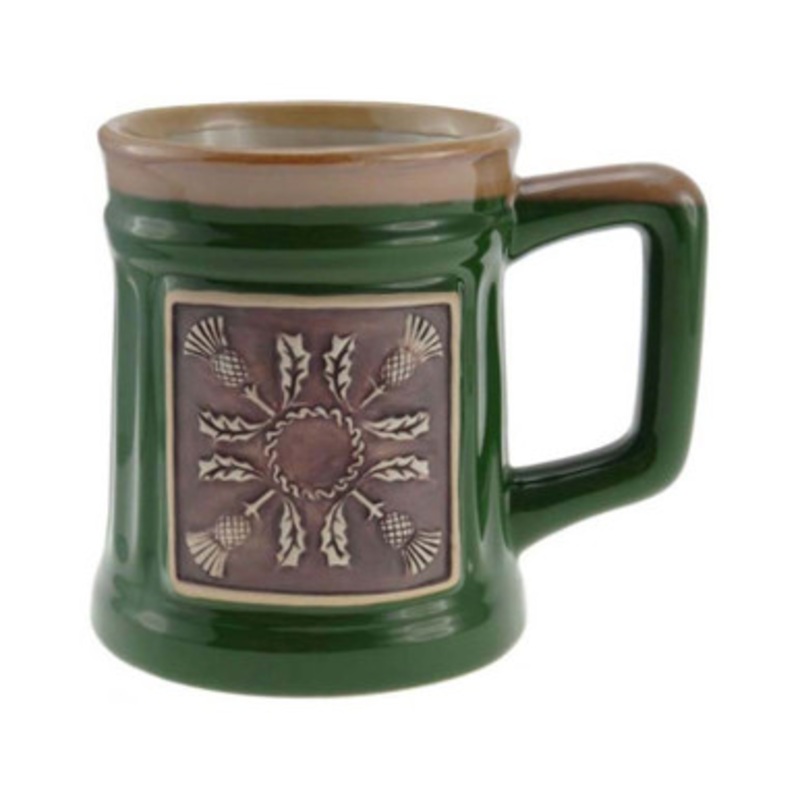 Scottish Thistle Stoneware Beer Mug
