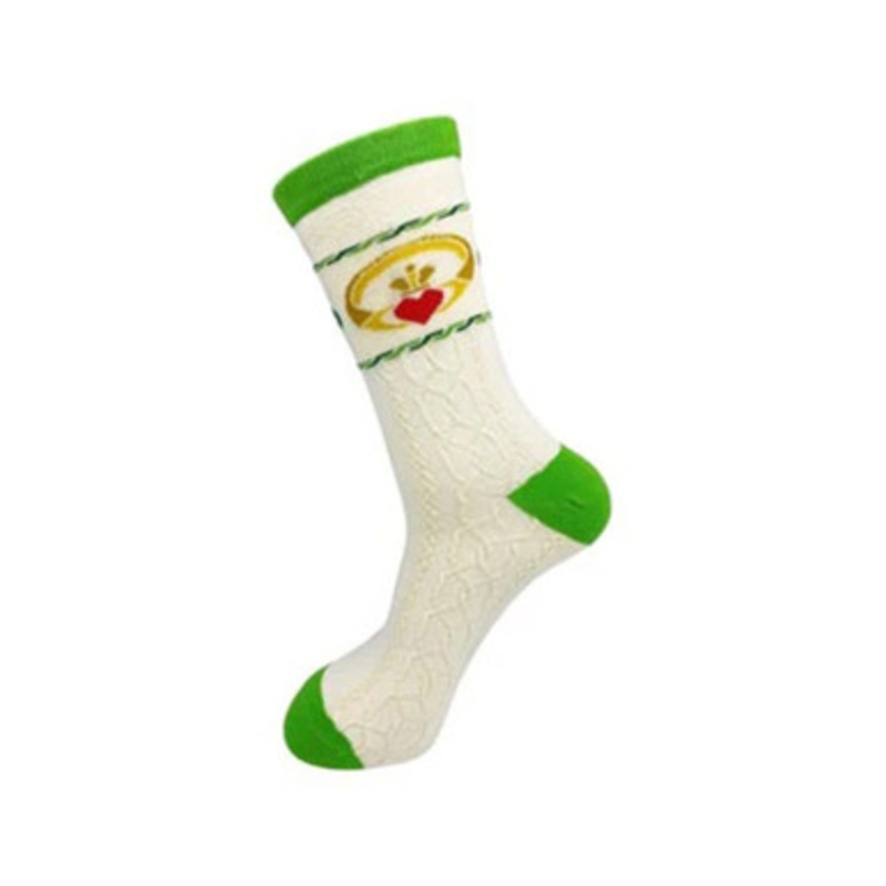 Adult Cream Claddagh Ring Irish Socks