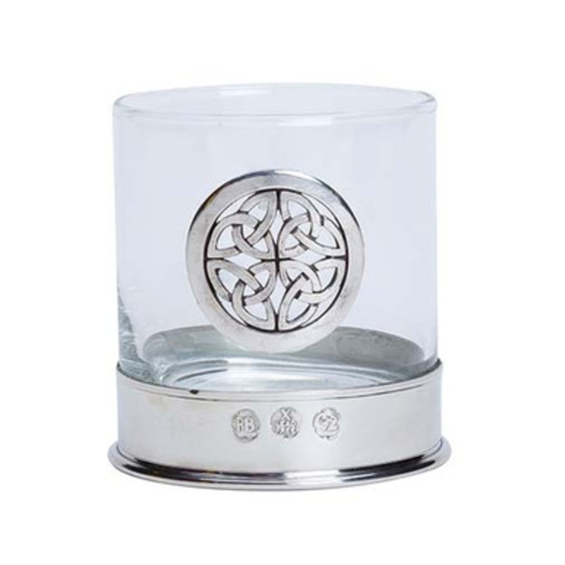 Celtic Knot Pewter Whiskey Glass