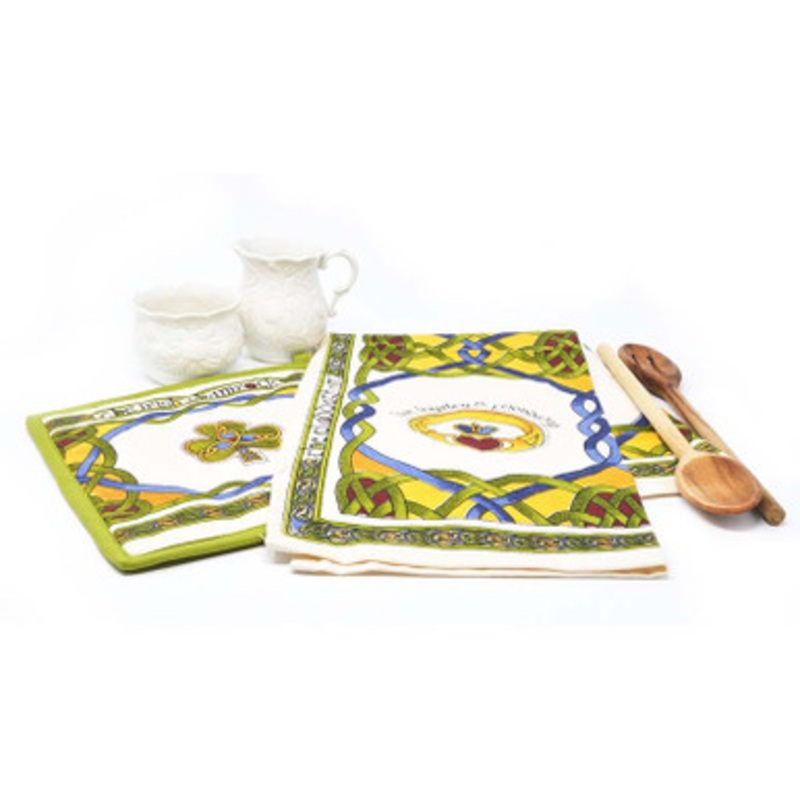 Emblem Tea Towel & Shamrock Pot Holder