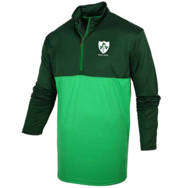 Malham Men's Rugby Shamrock 1/4 Zip Mock Neck